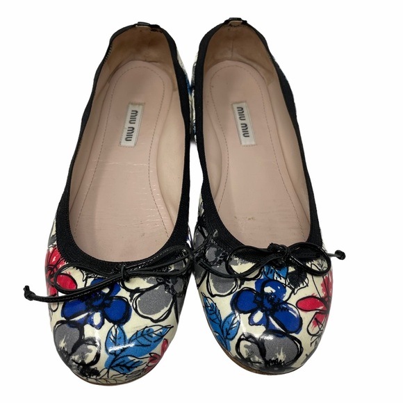 Miu miu calfskin leather flats size 36(6) - Picture 1 of 11